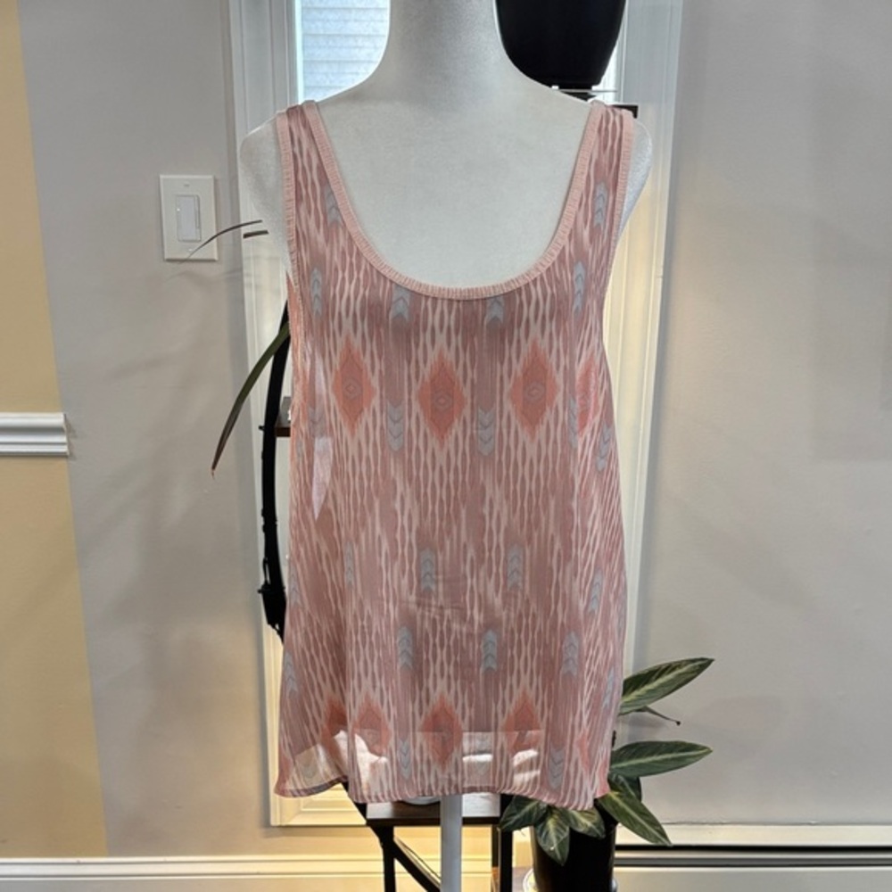 Mudd Pink Aztec Sleeveless Top size XL